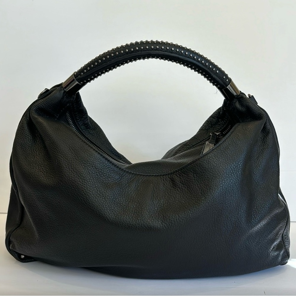 Kenneth Cole New York Black pebbled leather Shoulder Bag